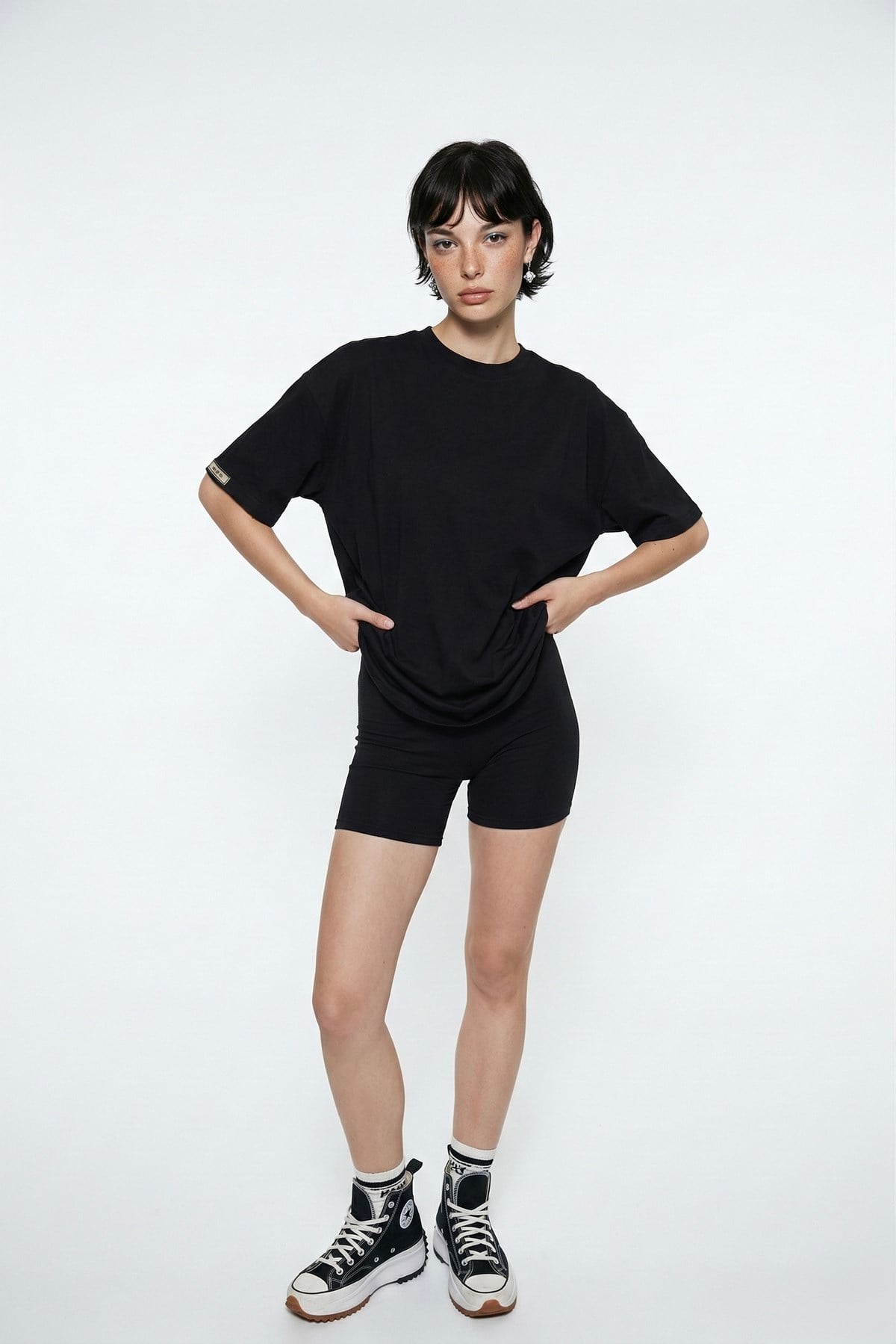 Image of Pamuklu Unisex Oversize Lure Tshirt Siyah