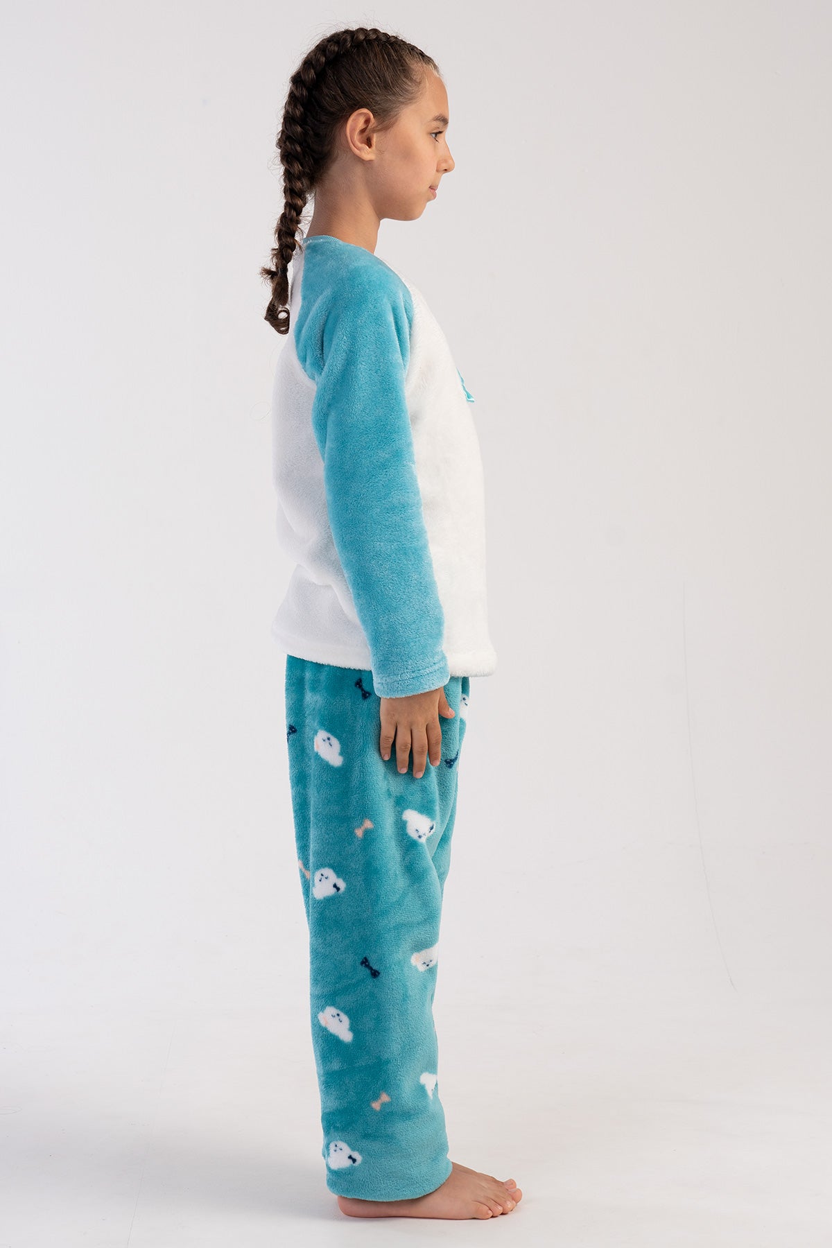 Image of KIZ COCUK SOFT O YAKA REGLAN UZUN KOL ETEGI OVAL PIJAMA TAKIM( 7-8/13-14)