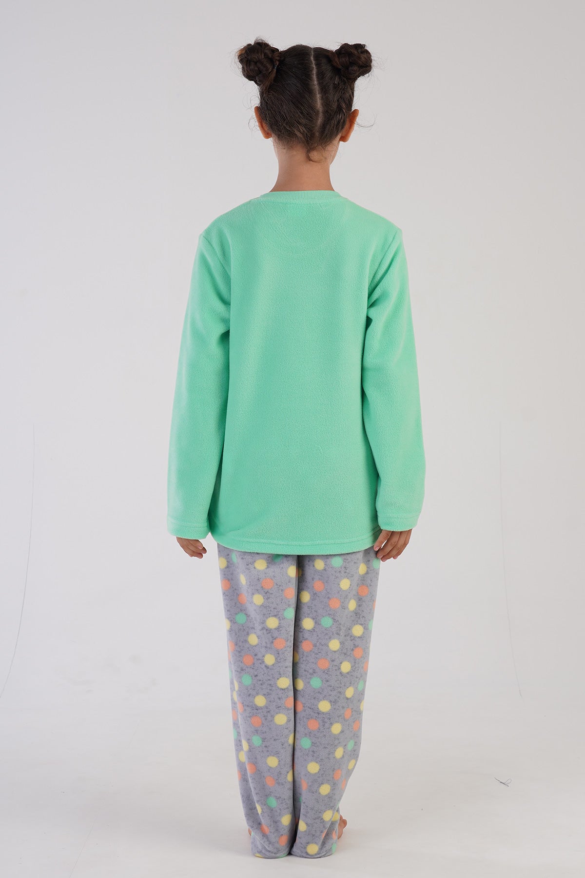 Image of KIZ COCUK POLAR O YAKA UZUN KOL ETEGI OVAL PIJAMA TAKIM(7-8/13-14)