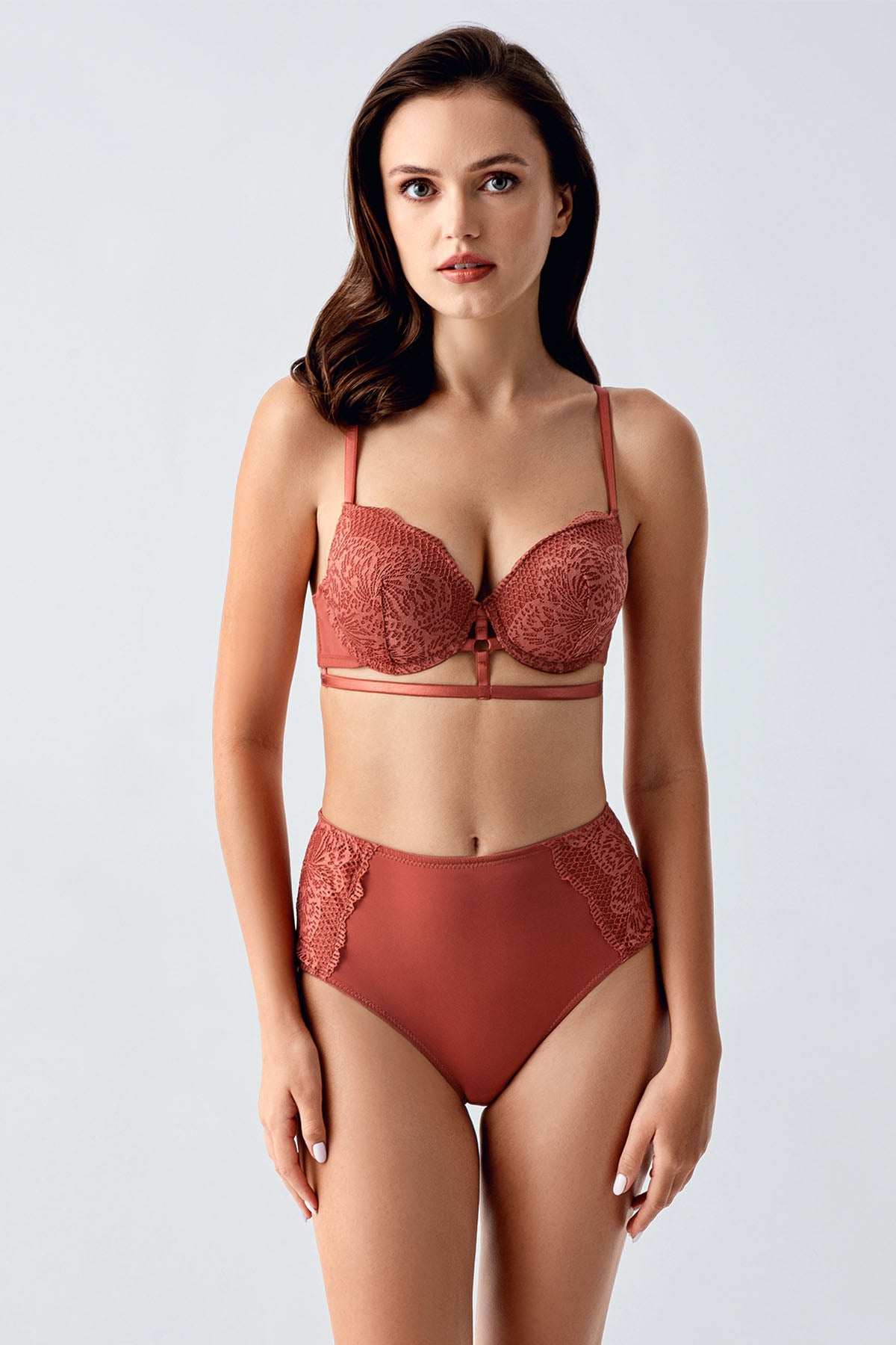 Image of Women's B Cup Padded Bra and Panty Set