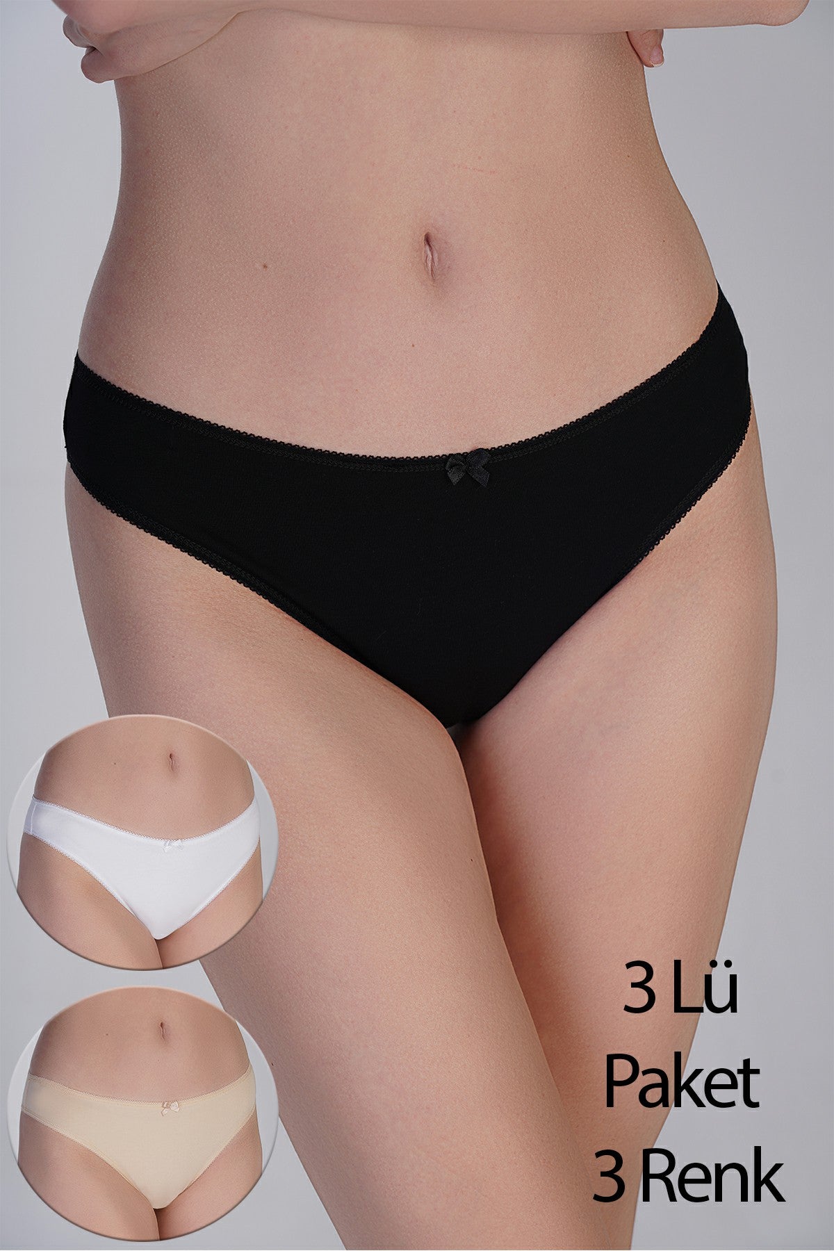 Image of Kadın Brazilian Penye 3 lü Külot