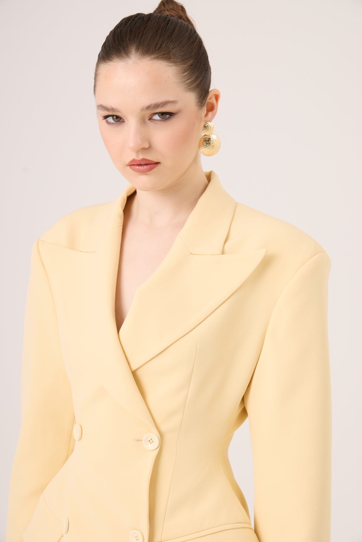 Image of Belden Oturmalı Galina Blazer Ceket Sarı