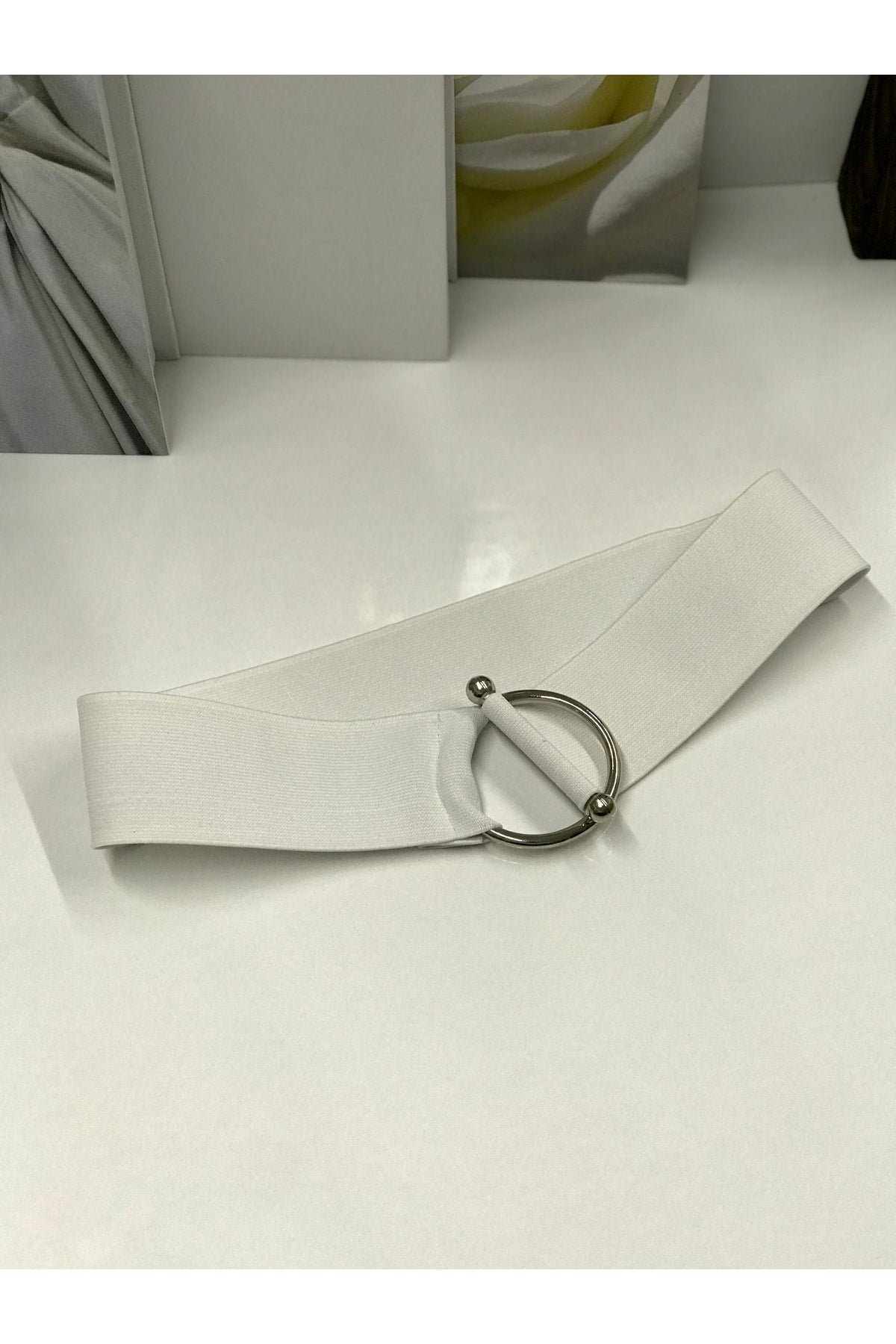 Image of 2'li Halka Ve Halter Tokalı Elastik Kadın Kemeri, Ceket Kemeri, Gömlek Kemeri, Elbise Kemeri