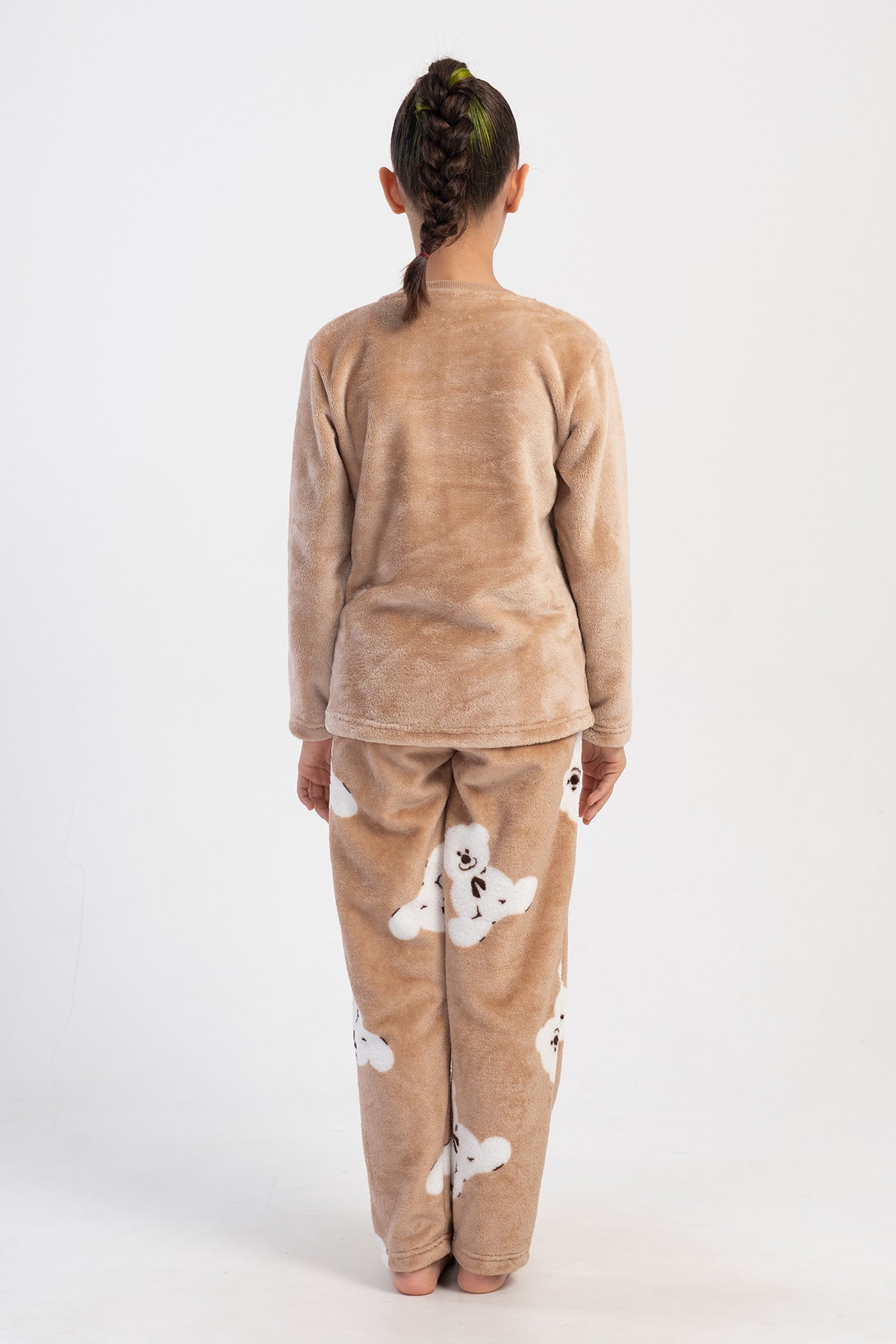 Image of KIZ COCUK SOFT O YAKA UZUN KOL ETEGI OVAL CEPLI PIJAMA TAKIM(7-8/13-14)
