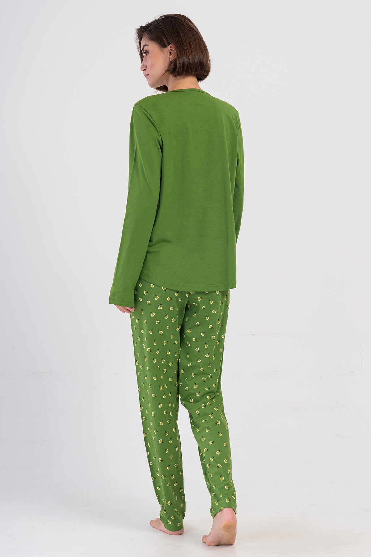 Image of KADIN P.SUPREM XXL O YAKA UZUN KOL ETEGI OVAL PIJAMA TAKIM