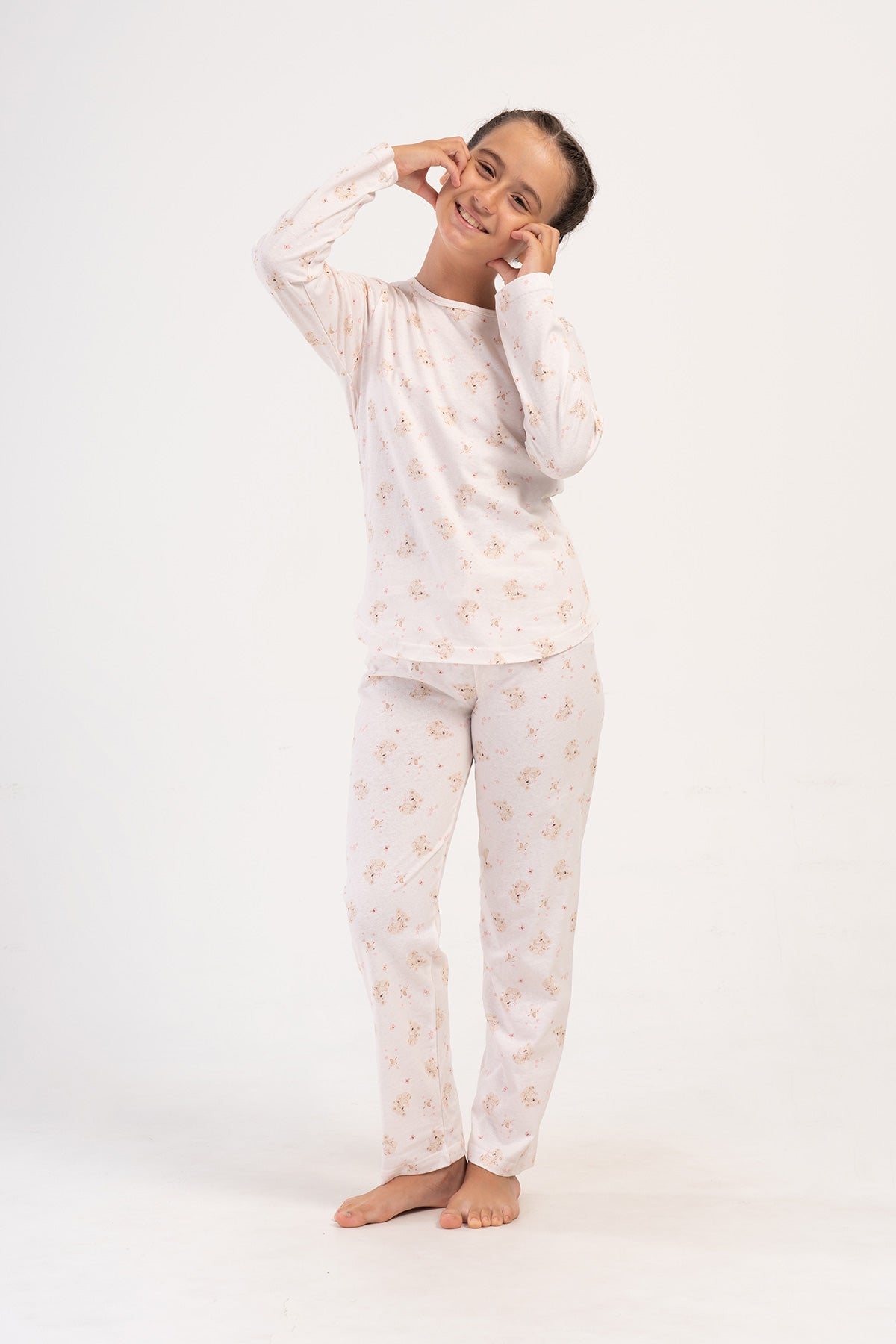 Image of KIZ COCUK P.SUPREM O YAKA UZUN KOL ETEGI OVAL PIJAMA TAKIM(7-8/13-14)