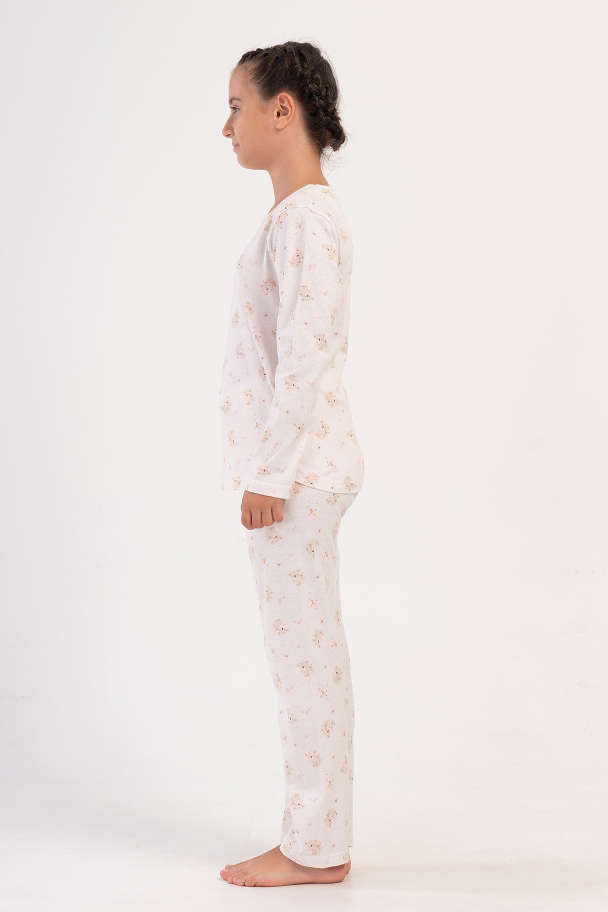Image of KIZ COCUK P.SUPREM O YAKA UZUN KOL ETEGI OVAL PIJAMA TAKIM(7-8/13-14)