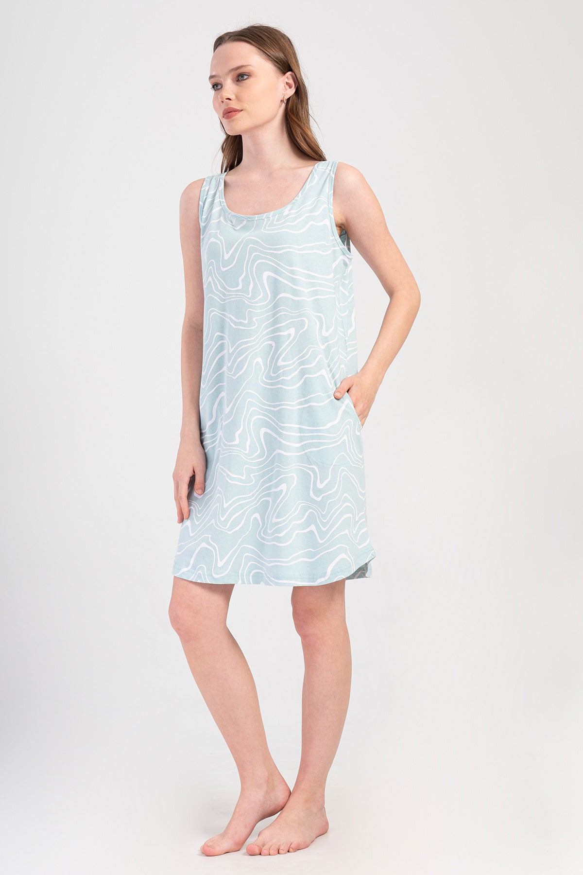 Image of WOMEN'S P.SUPREM WIDE STRAPPED SKIRT WITH OVAL POCKET TUNIC