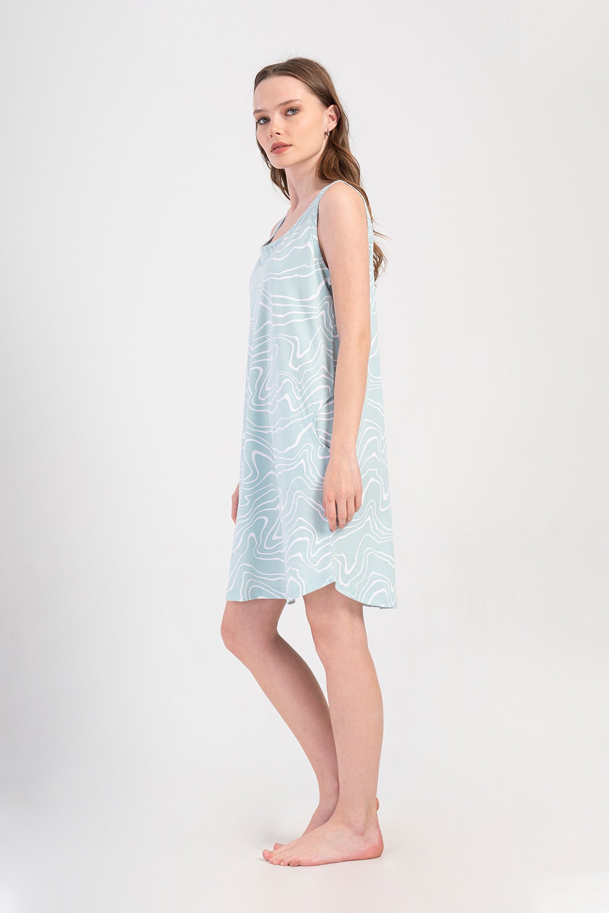 Image of WOMEN'S P.SUPREM WIDE STRAPPED SKIRT WITH OVAL POCKET TUNIC
