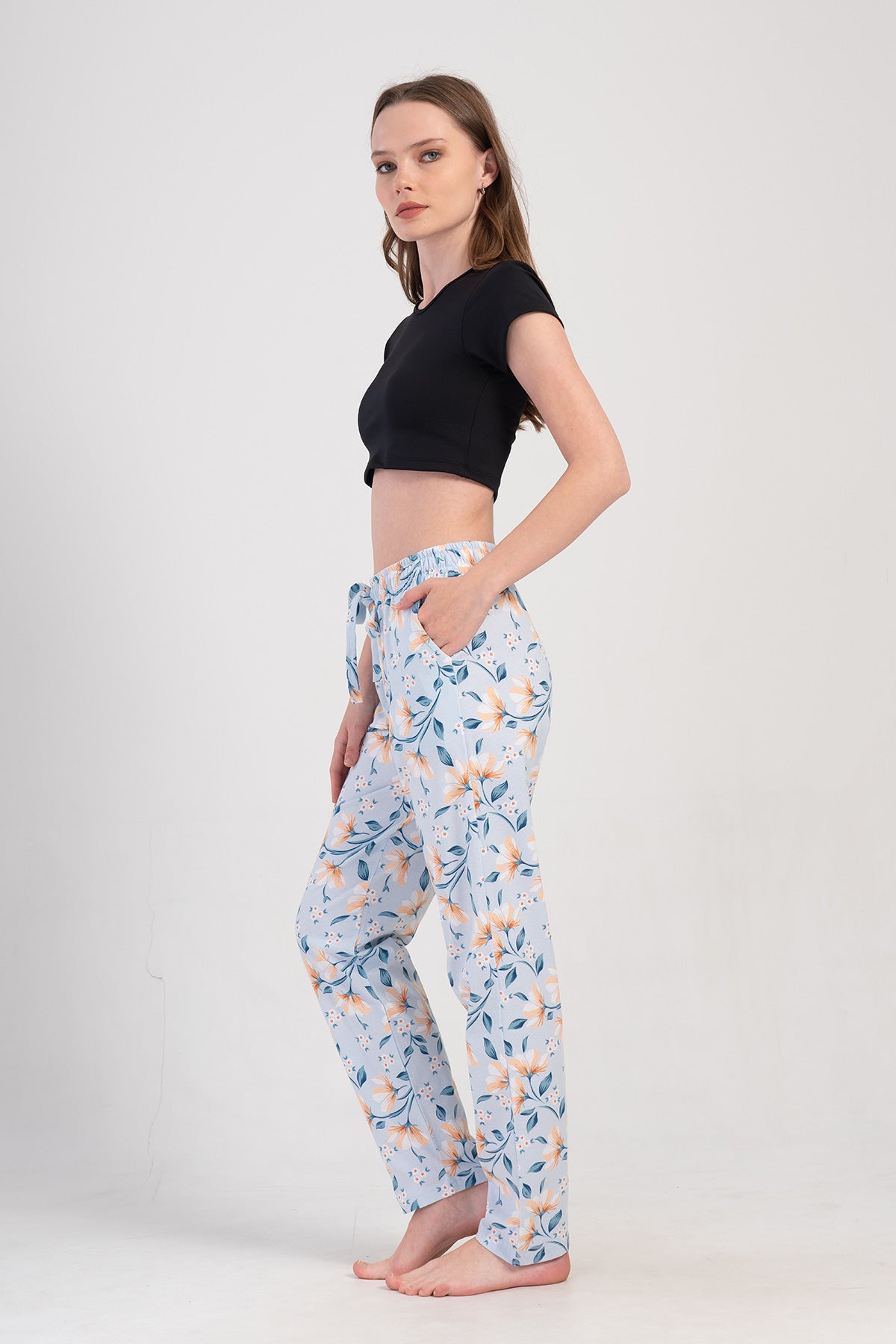 Image of KADIN P.SUPREM CEPLI TEK ALT PIJAMA