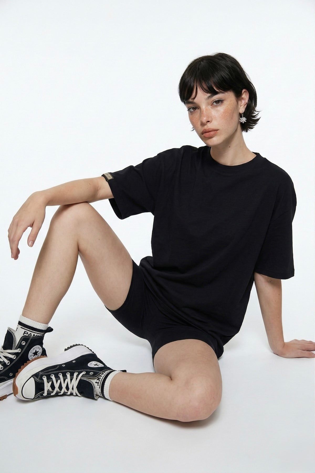 Image of Pamuklu Unisex Oversize Lure Tshirt Siyah