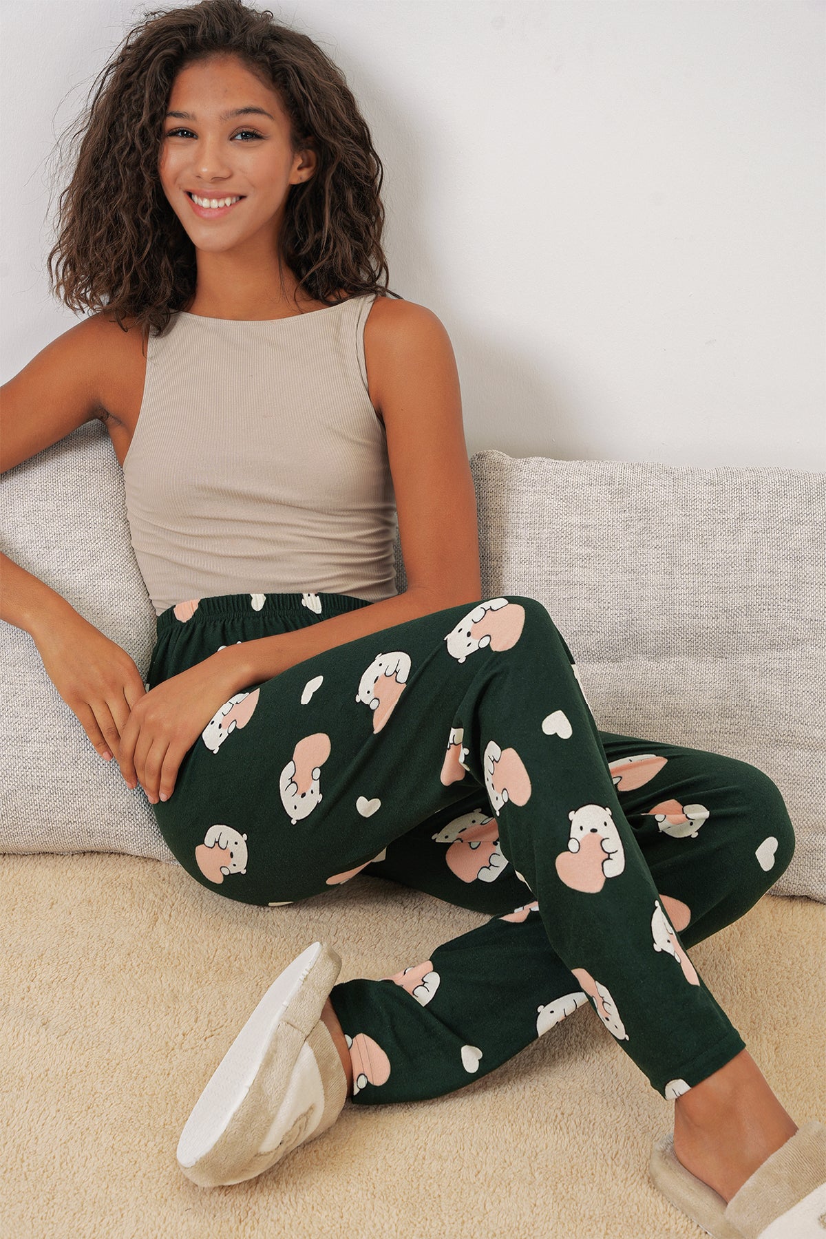 Image of 4323 Desenli Pijama Altı - Y.Zümrüt