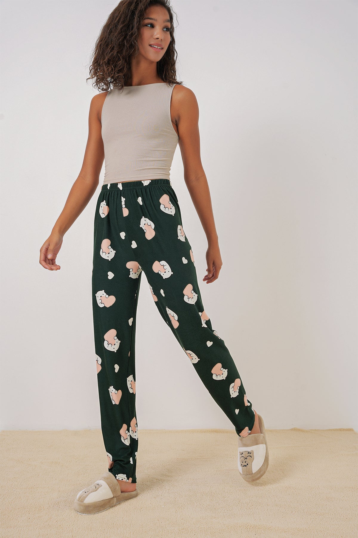 Image of 4323 Desenli Pijama Altı - Y.Zümrüt