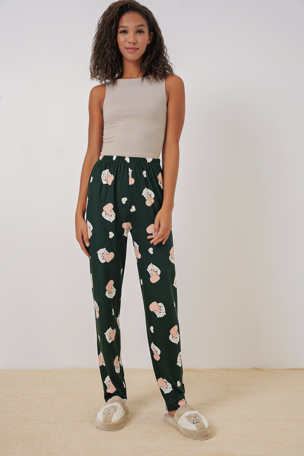 Image of 4323 Desenli Pijama Altı - Y.Zümrüt