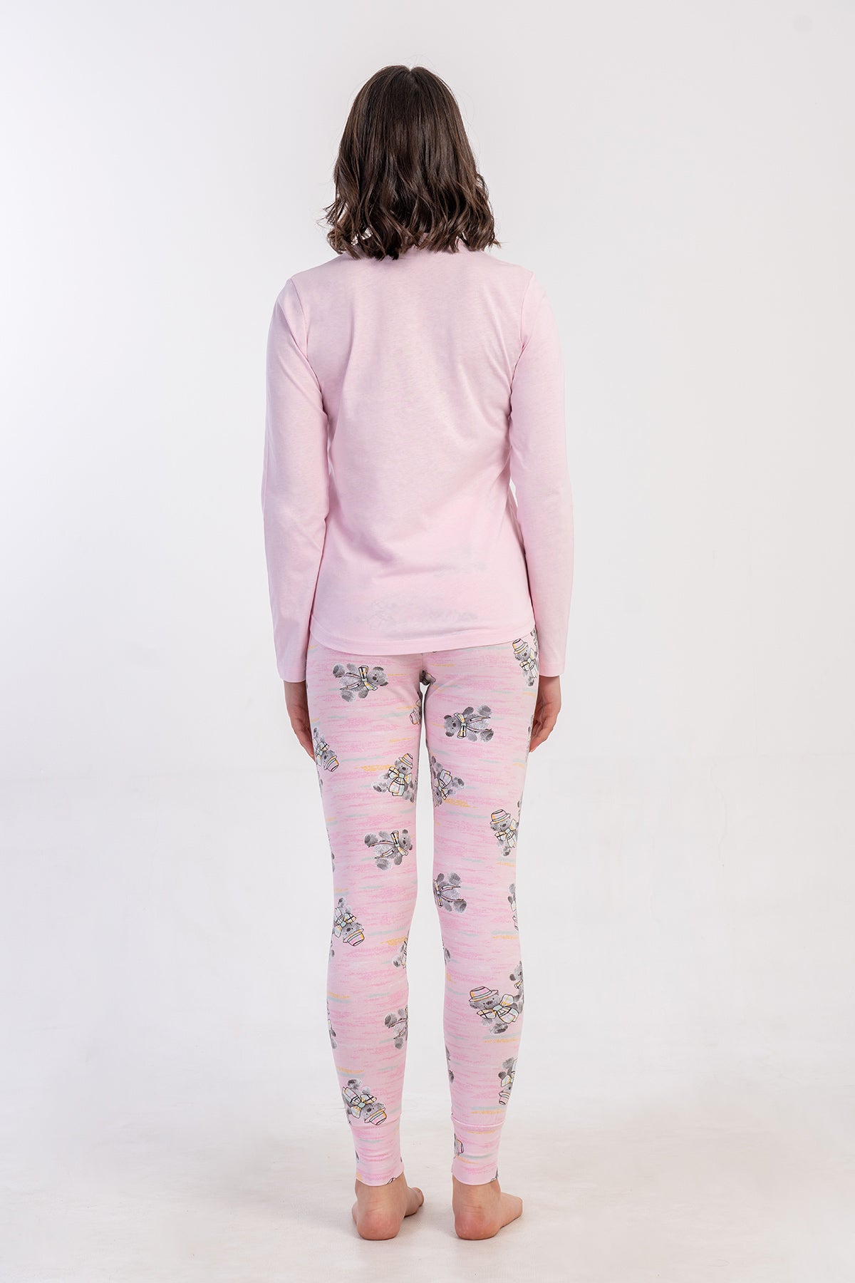 Image of KADIN LYC SUPREM O YAKA UZUN KOL ETEGI OVAL MANSETLI TAYT PIJAMA TAKIM