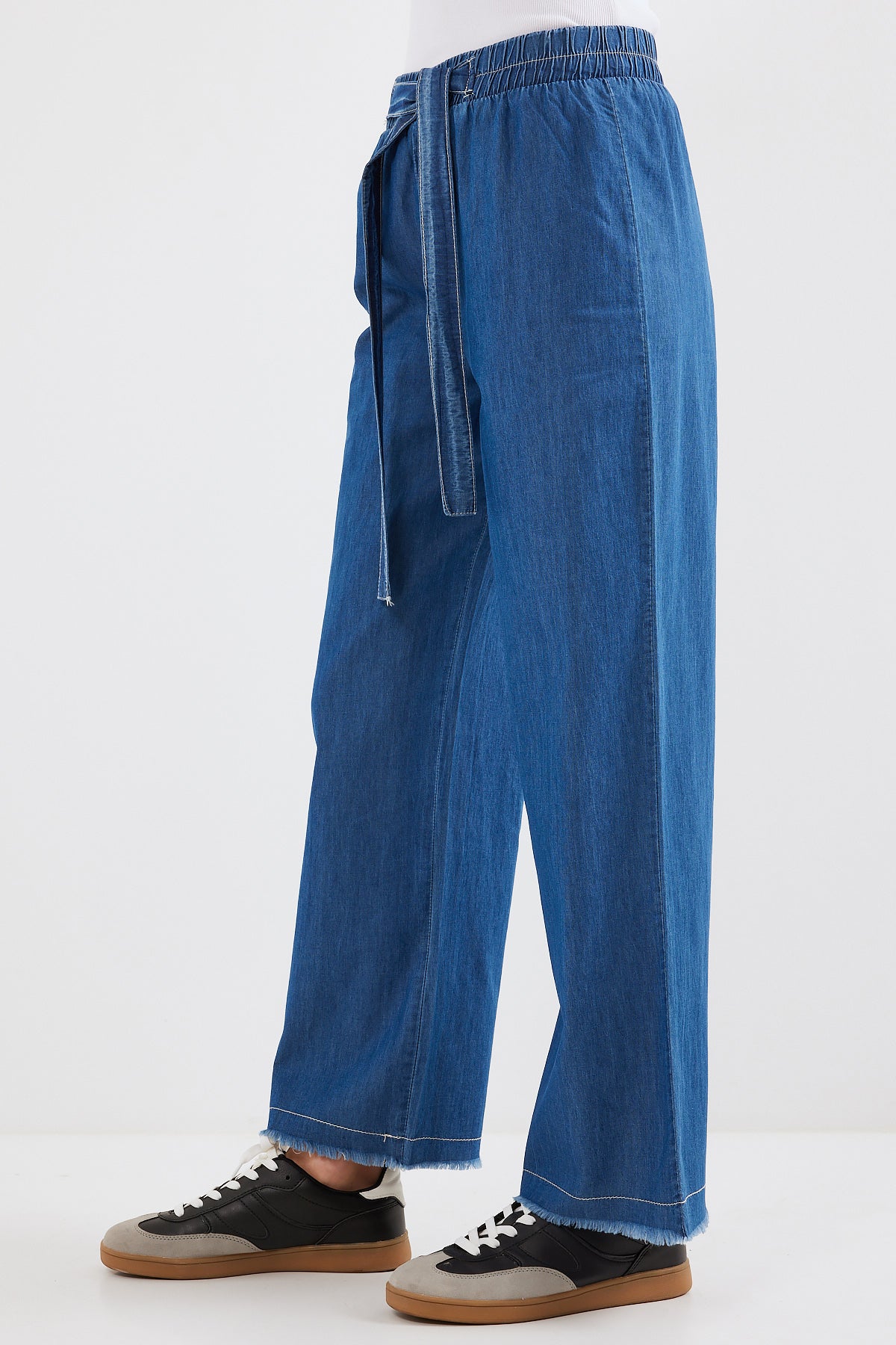 Image of 6469 BOL PAÇA JEANS PANTOLON - Koyu Mavi