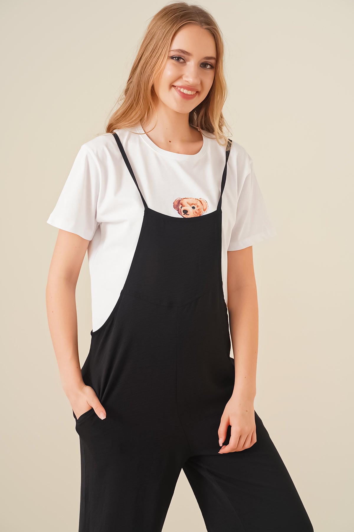 Image of 7019 Overalls - Black