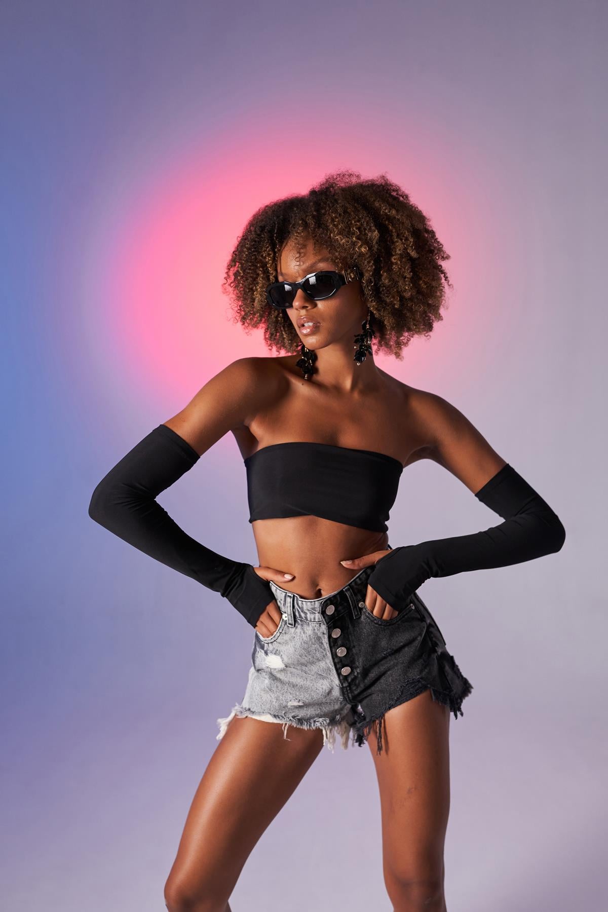Image of Straplez Model Noir Bluz Siyah