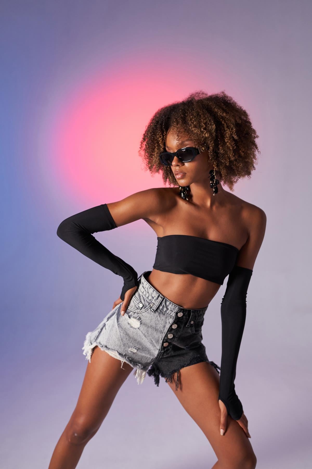 Image of Straplez Model Noir Bluz Siyah