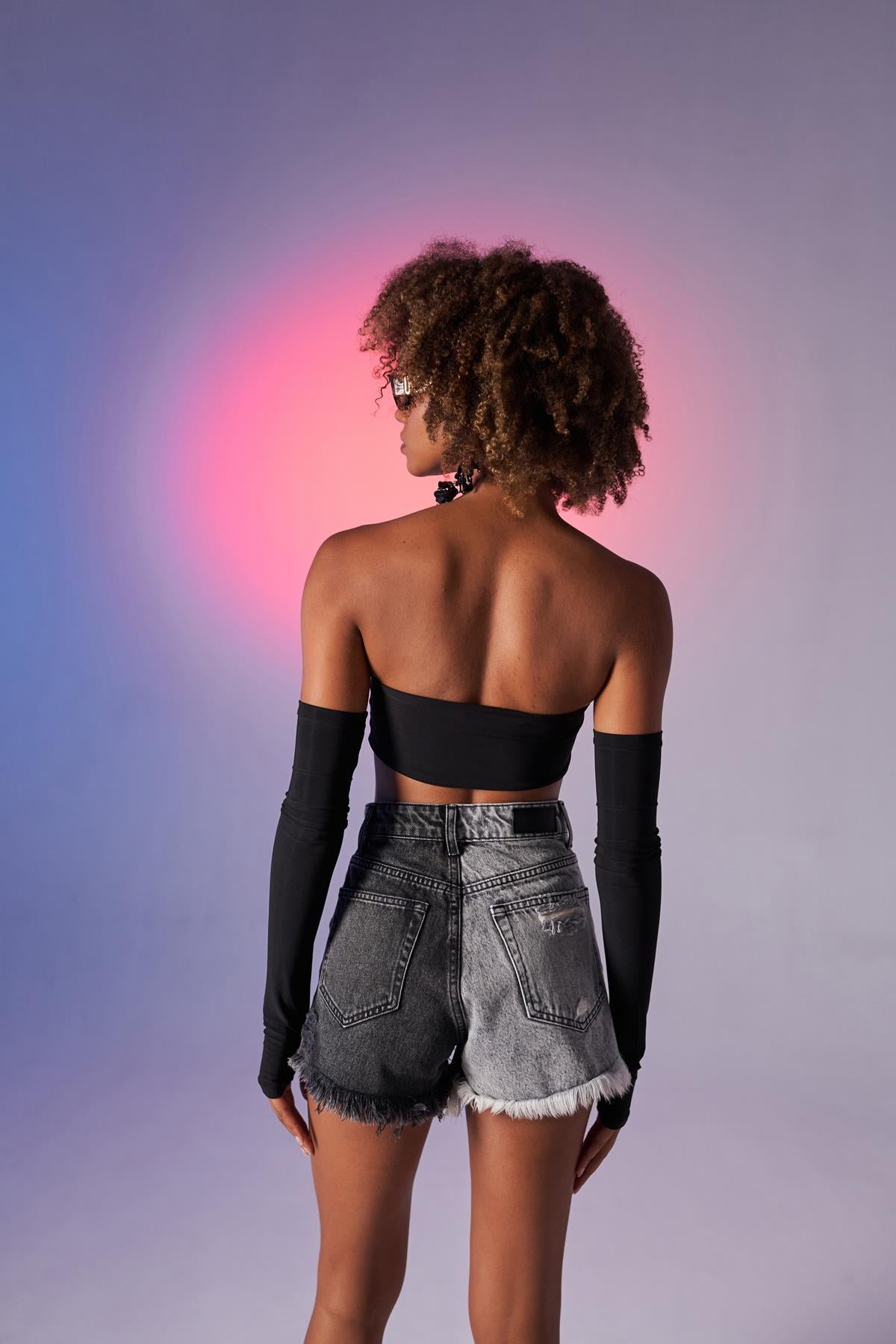 Image of Straplez Model Noir Bluz Siyah