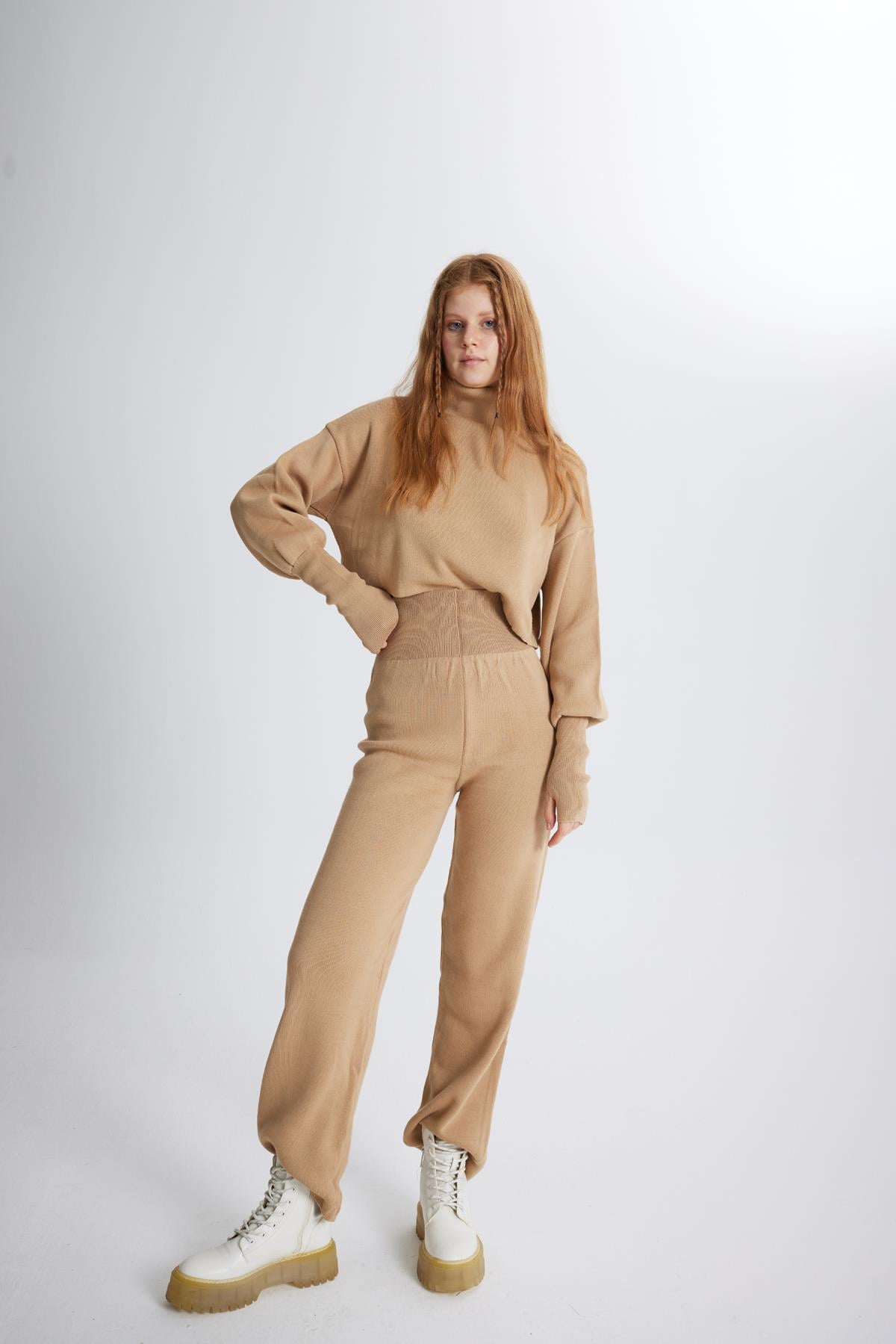 Image of Alt Üst Triko Thinky Takım Camel