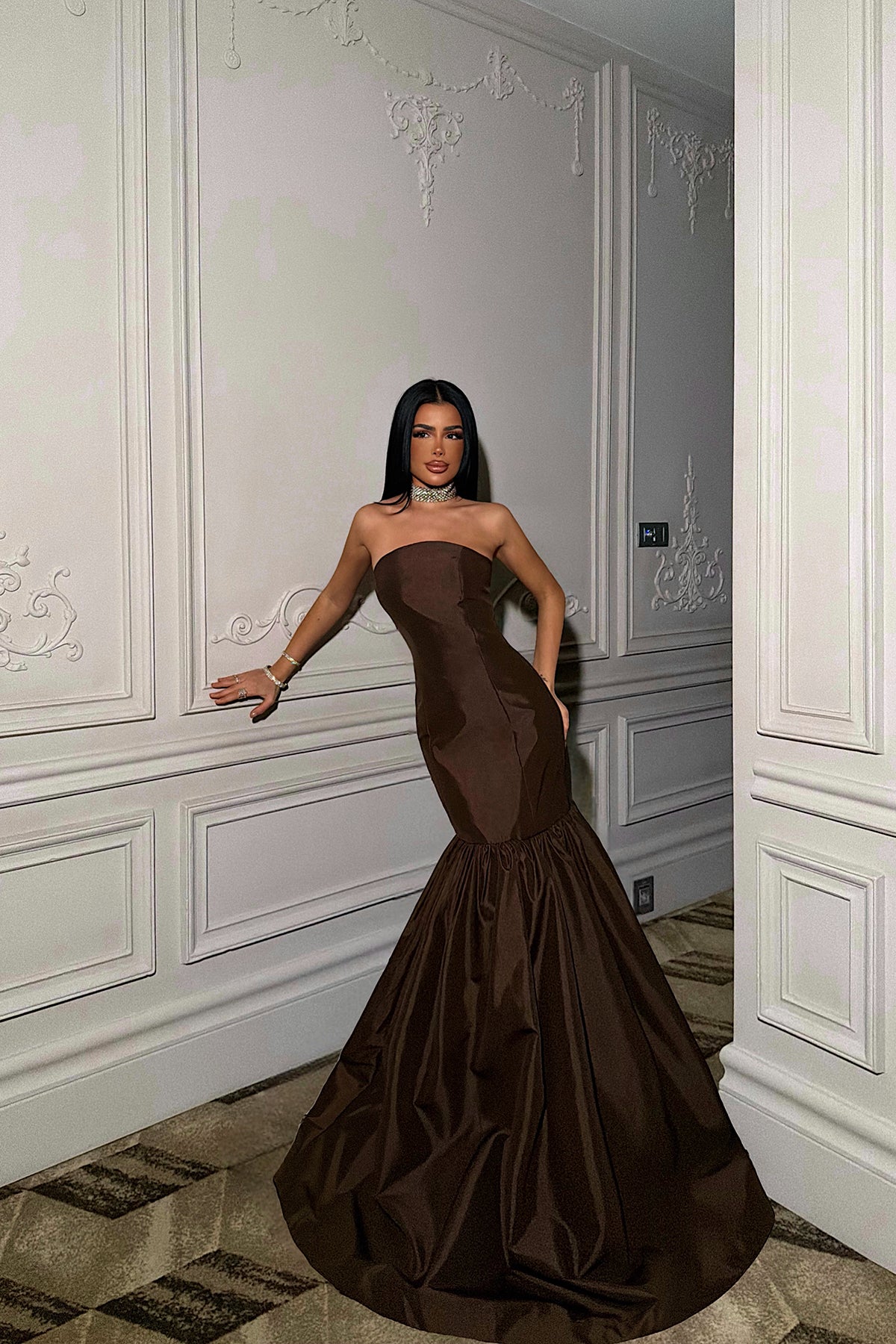 Image of Acı Kahve Borgena Abiye ATE-4420