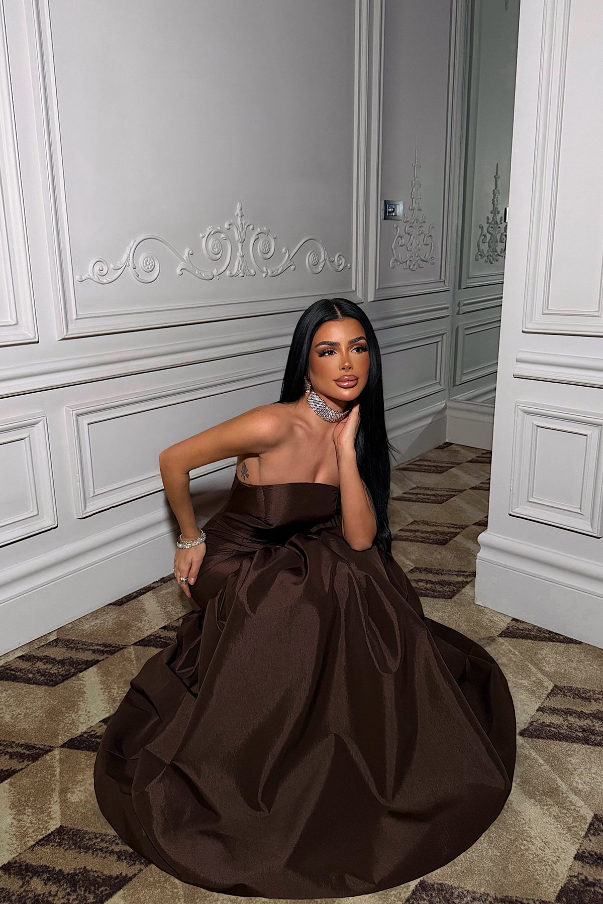 Image of Acı Kahve Borgena Abiye ATE-4420