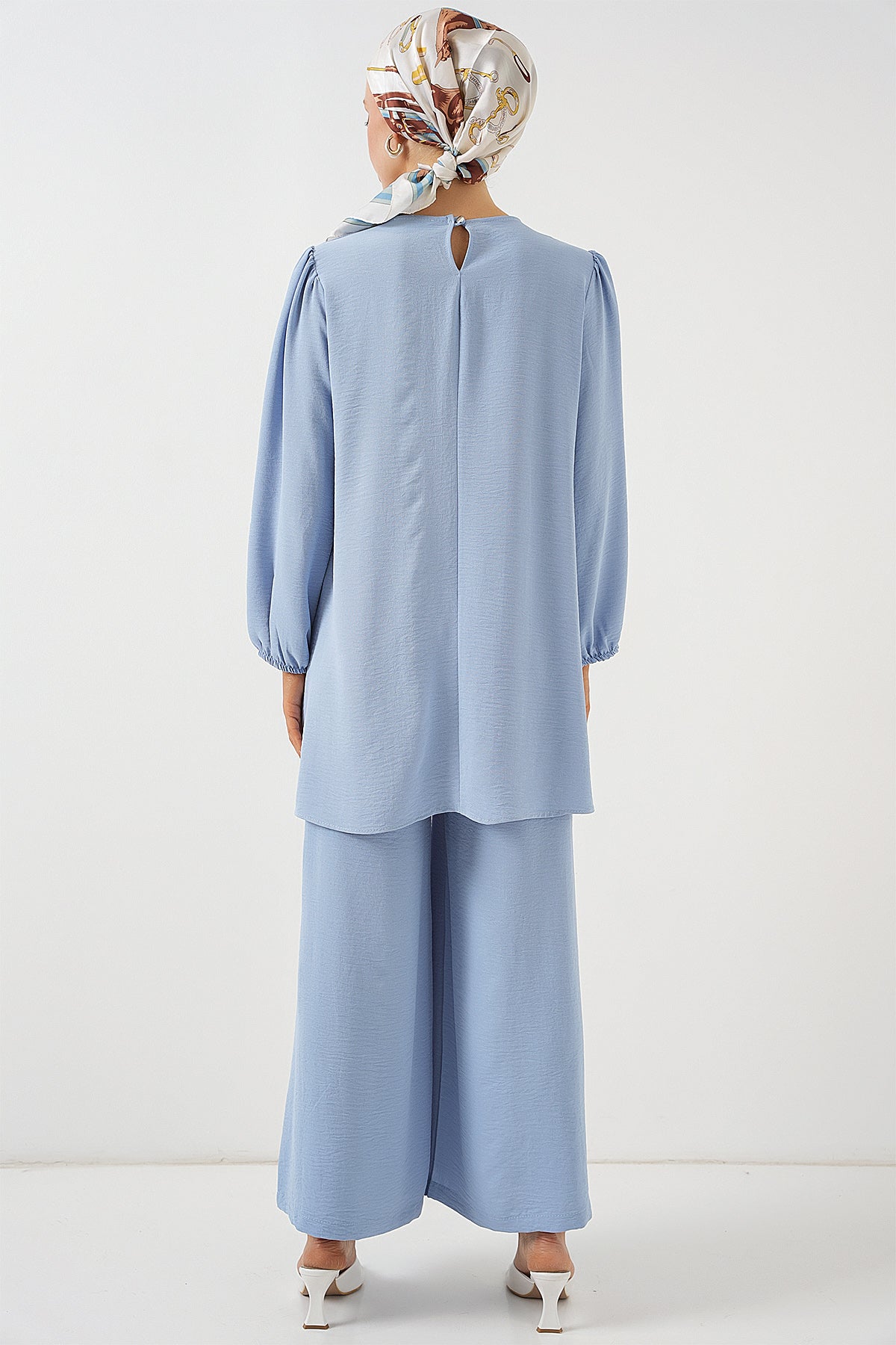 Image of Set tunică și pantaloni Ayrobin 6712 - Albastru deschis