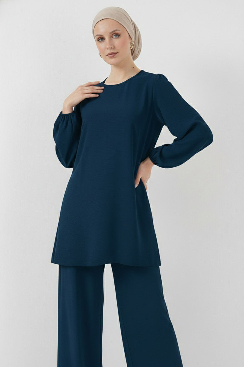 Image of Set tunică și pantaloni Ayrobin 6712 - Petrol