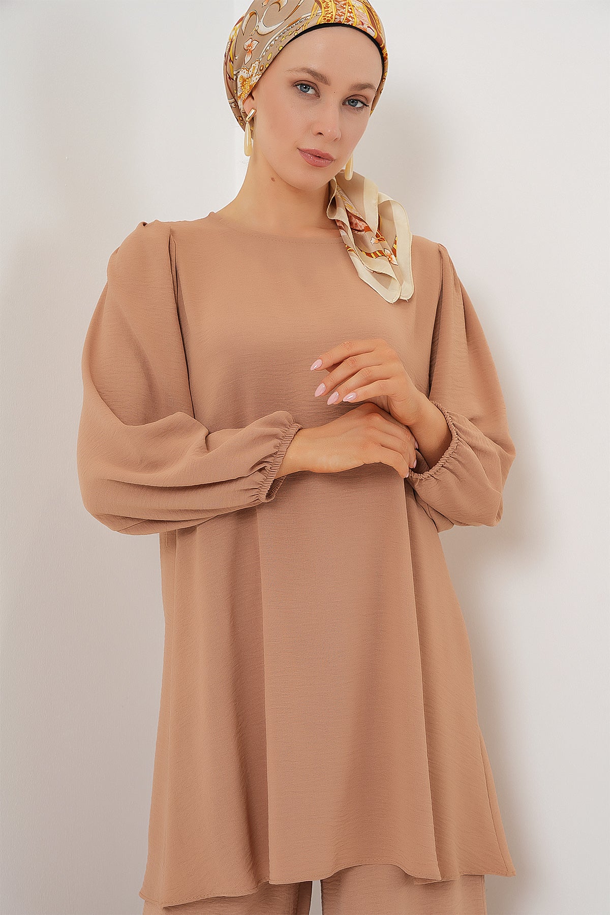 Image of Set tunică și pantaloni Ayrobin 6712 - Blană de nurcă