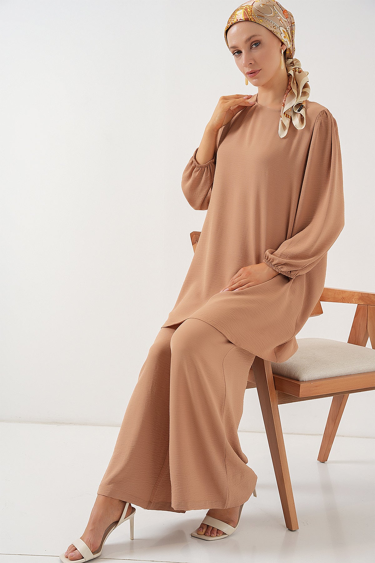 Image of Set tunică și pantaloni Ayrobin 6712 - Blană de nurcă