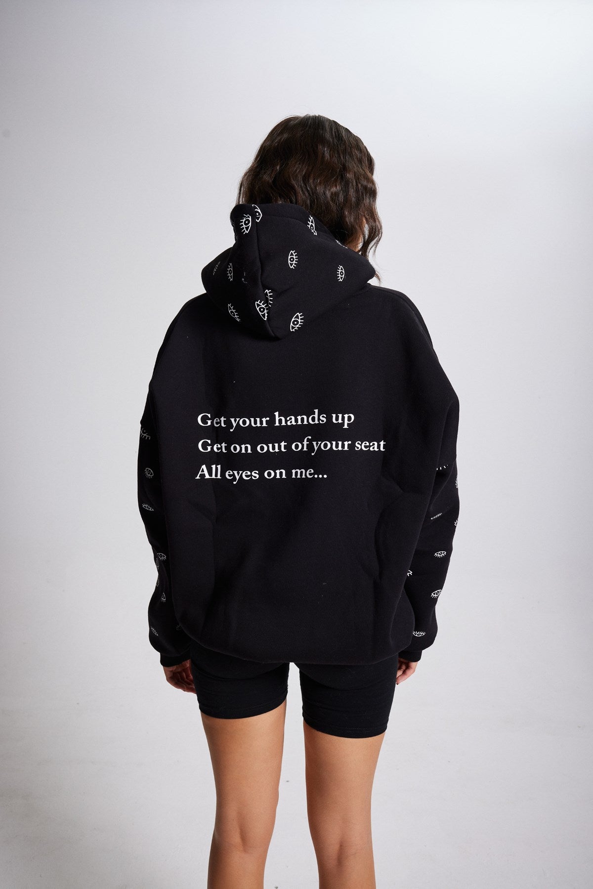 Image of Oversize Kapüşonlu Unisex Eye Sweat Siyah