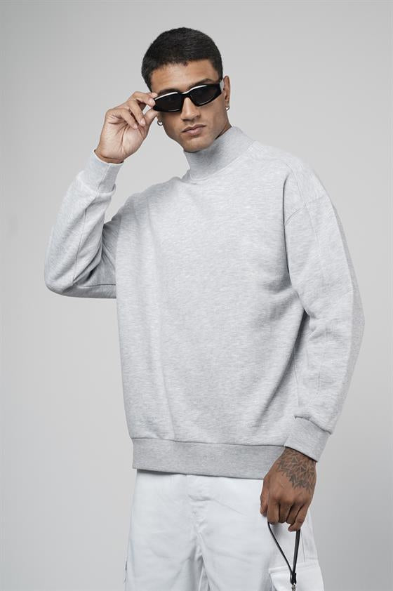 Image of Balıkçı Yaka Oversize Kalıp Erkek Sweatshirt