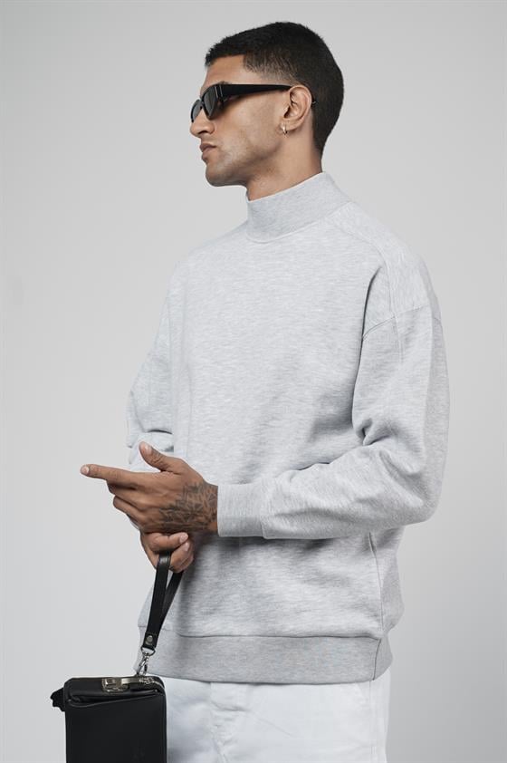 Image of Balıkçı Yaka Oversize Kalıp Erkek Sweatshirt