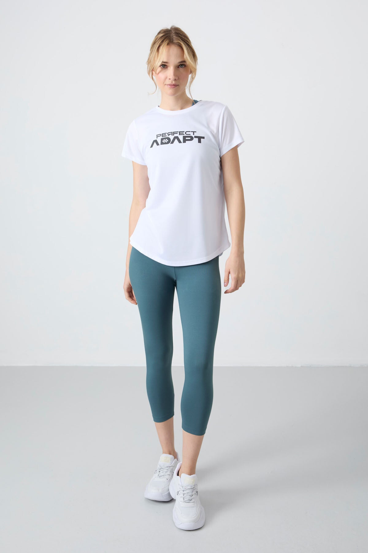 Image of Orman Yeşili Yüksek Bel Slim Fit Dar Paça Kadın Kapri Tayt - 93097