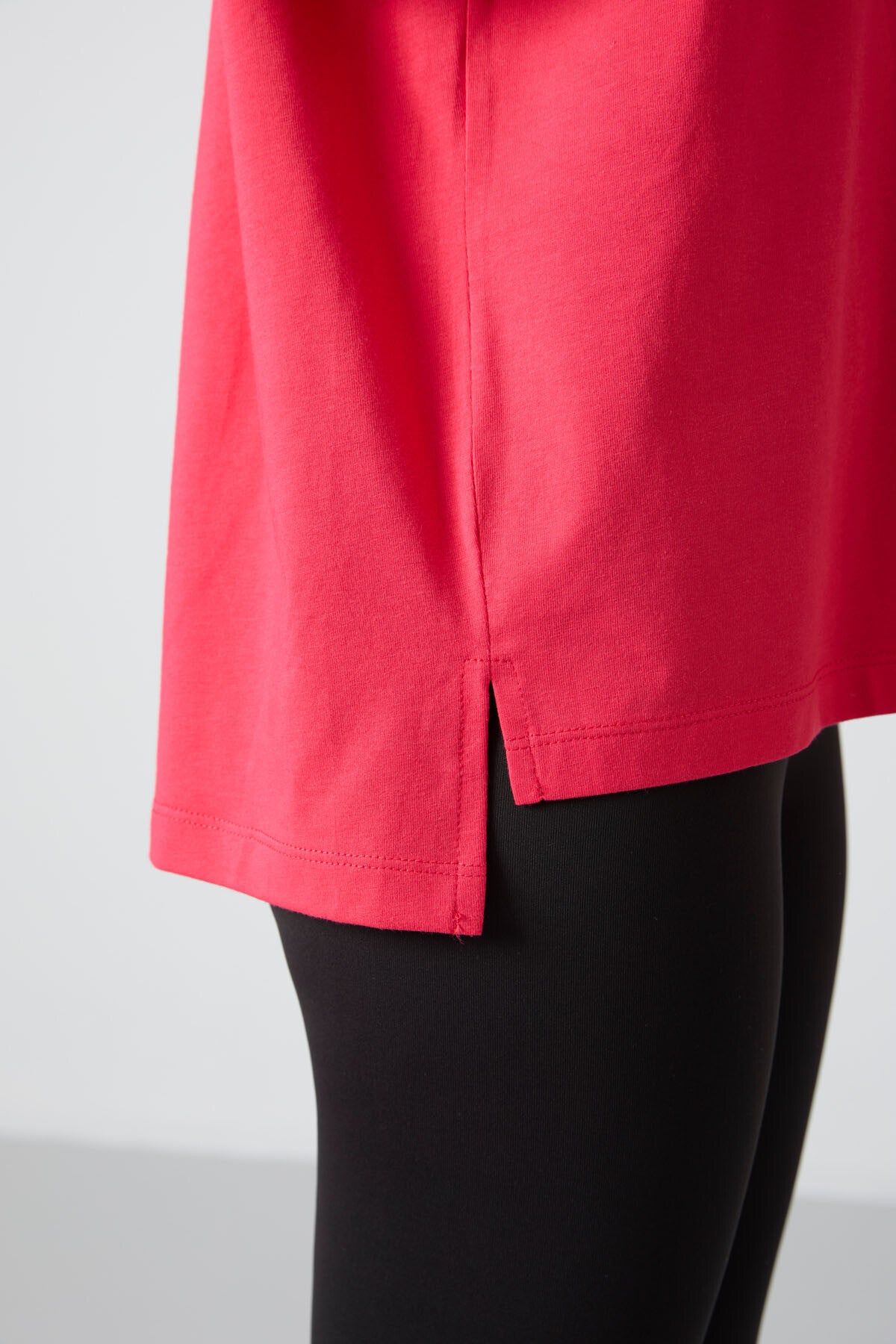 Image of Rose Penye Modal Yumuşak Tuşeli Oversize Fit Basic Kadın T-Shirt- 97285