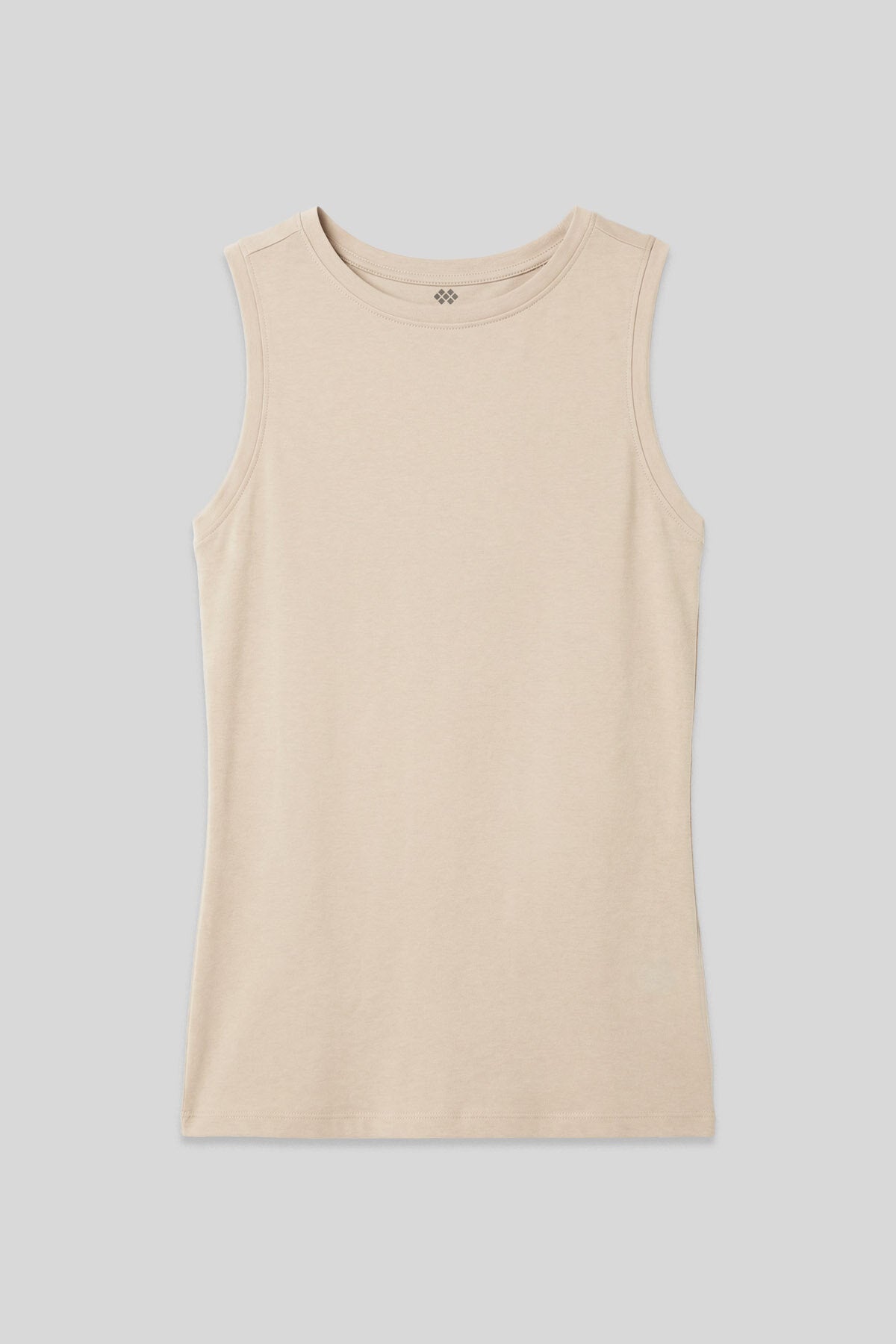 Image of Bej Slim Fit Basic O Yaka Sıfır Kol Kadın Atlet - 97313