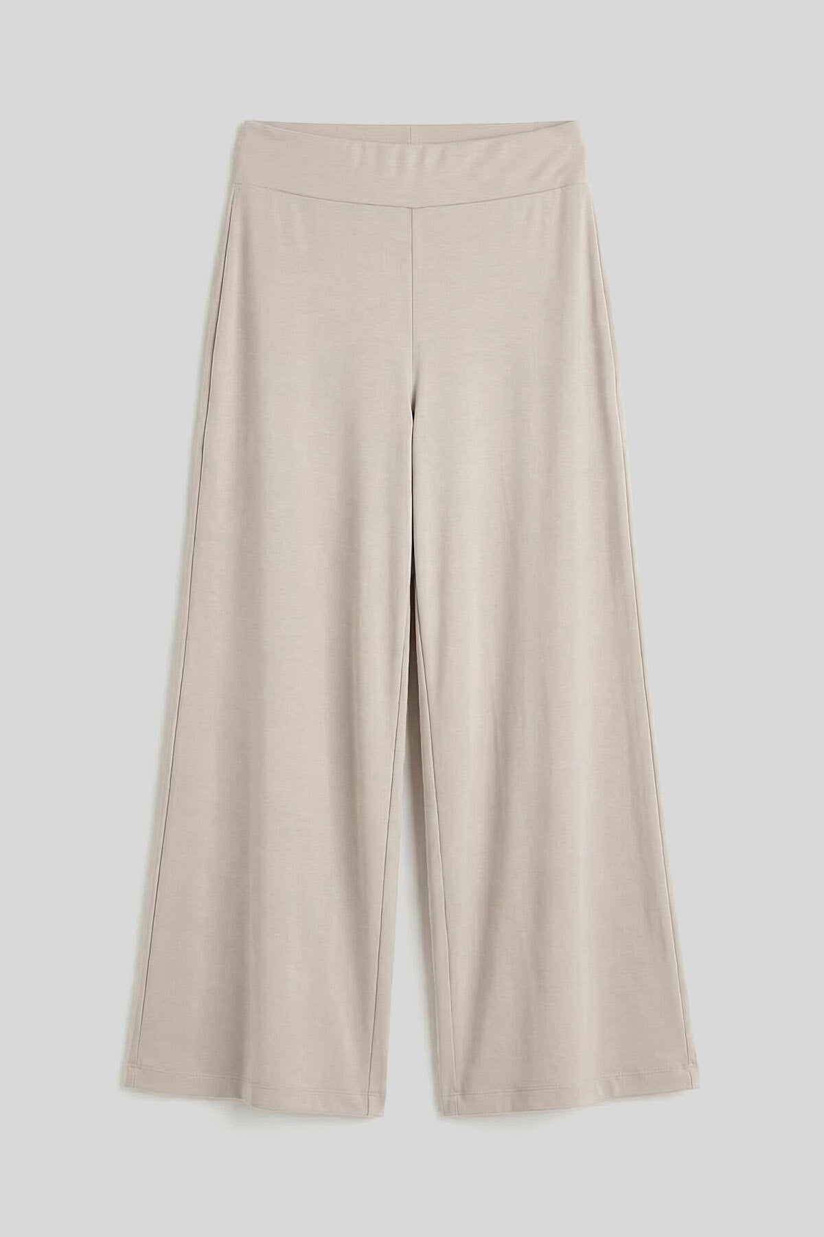 Image of Bej Comfort Fit Geniş Paça Korsajlı Palazzo Kadın Pantolon - 94681