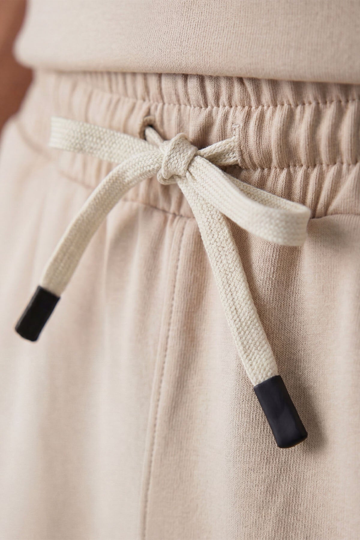 Image of Bej Oversize Fit Basic Erkek Şort Takım - 85292