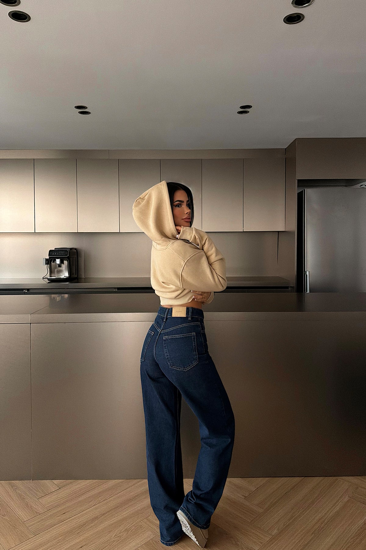 Image of Bej Caiden Crop Hırka ATE-4858