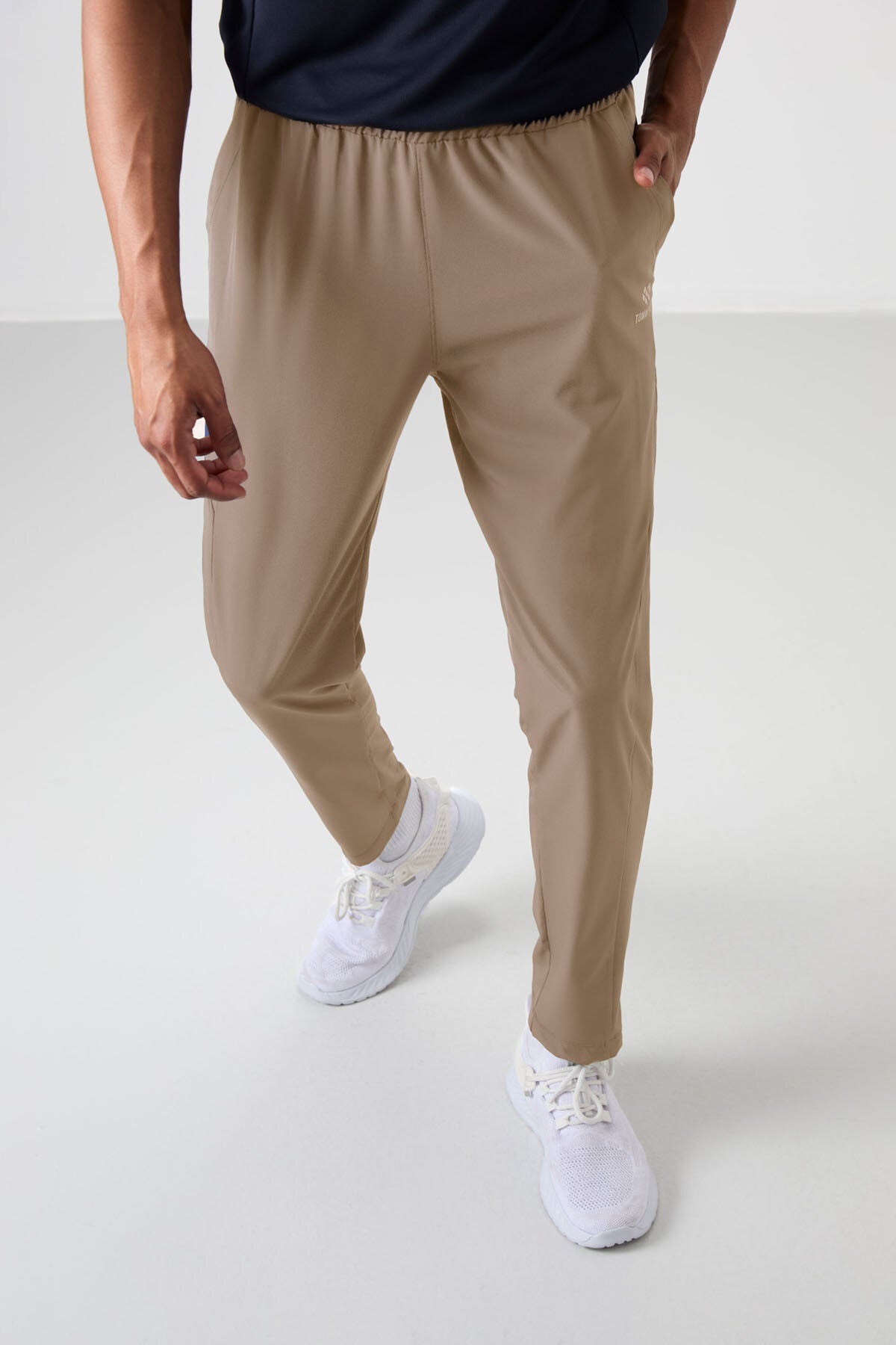 Image of Bej İnce Yumuşak Comfort Fit Erkek Eşofman Alt - 82119