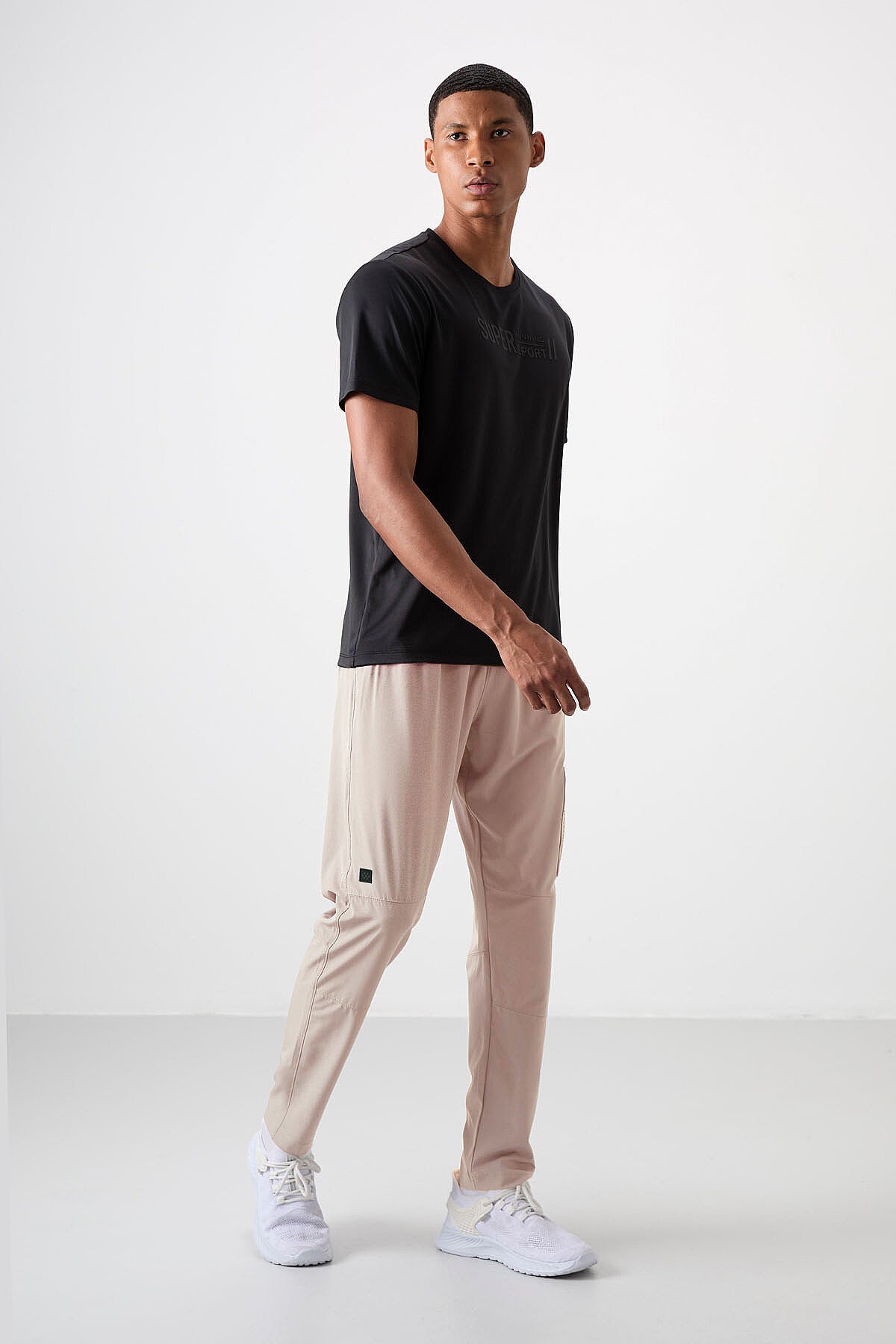 Image of Bej İnce Yumuşak Comfort Fit Erkek Eşofman Alt - 82120