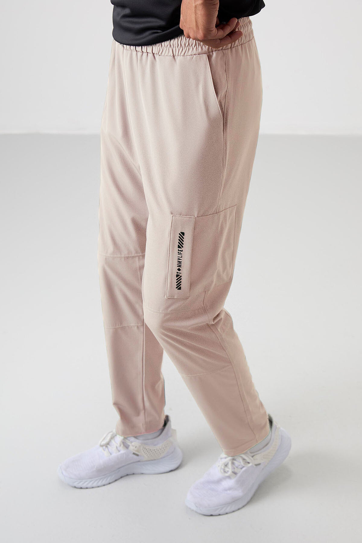 Image of Bej İnce Yumuşak Comfort Fit Erkek Eşofman Alt - 82120