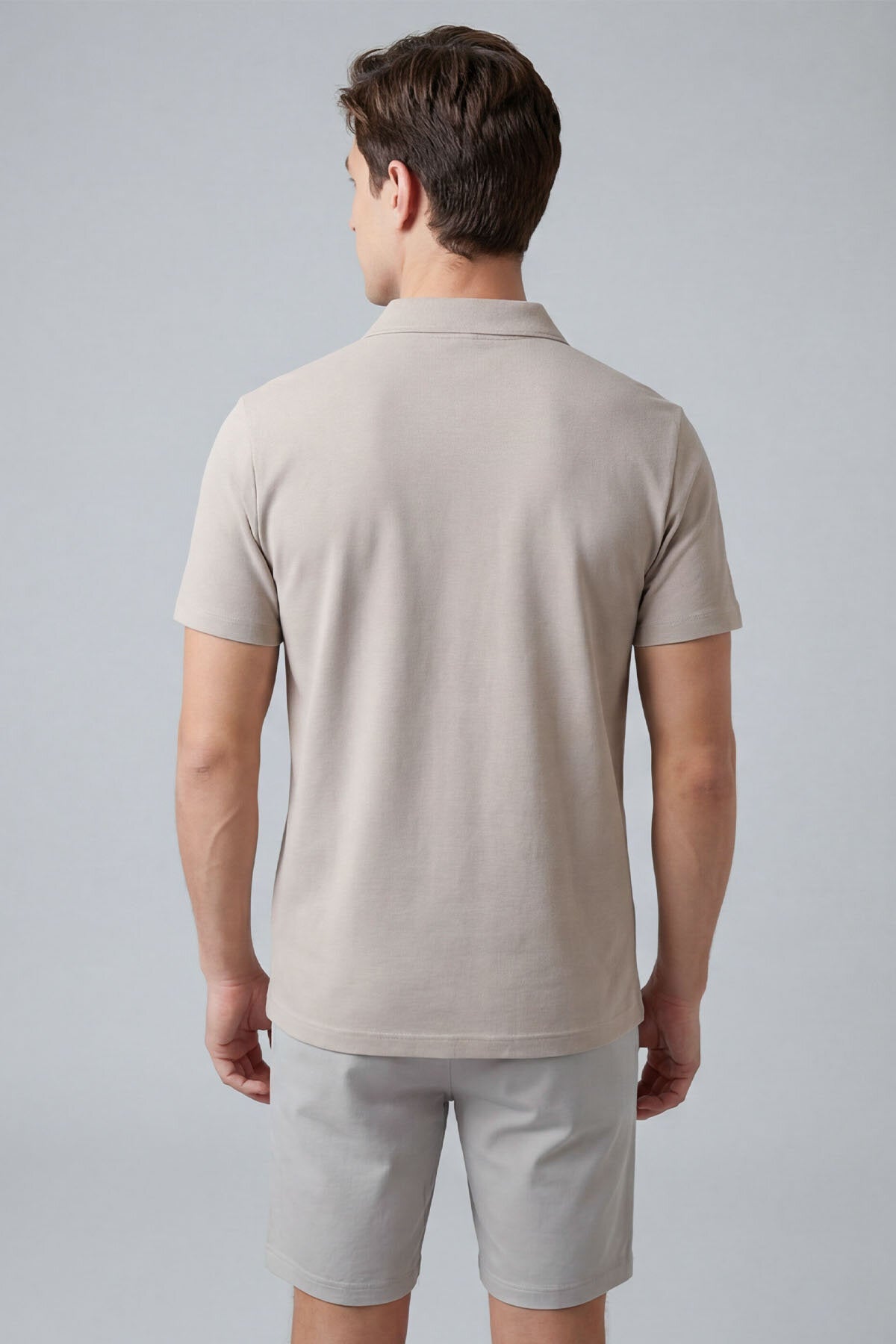 Image of Bej Rahat Form Yumuşak Dokulu Polo Yaka Erkek T-Shirt - 88496