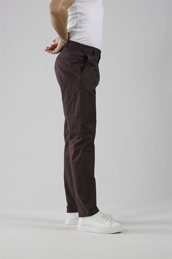 Image of Beli Lastikli Regular Kalıp Chino Likralı Erkek Pantolon