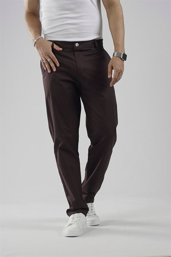 Image of Beli Lastikli Regular Kalıp Chino Likralı Erkek Pantolon