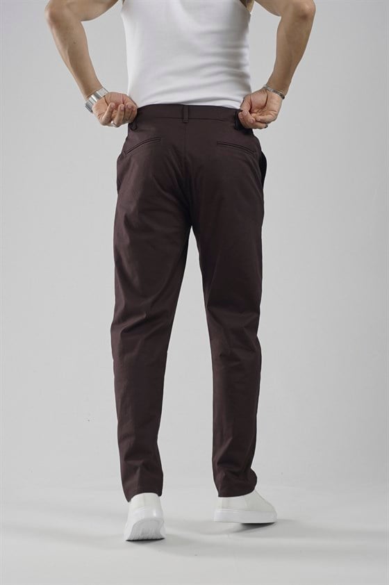 Image of Beli Lastikli Regular Kalıp Chino Likralı Erkek Pantolon