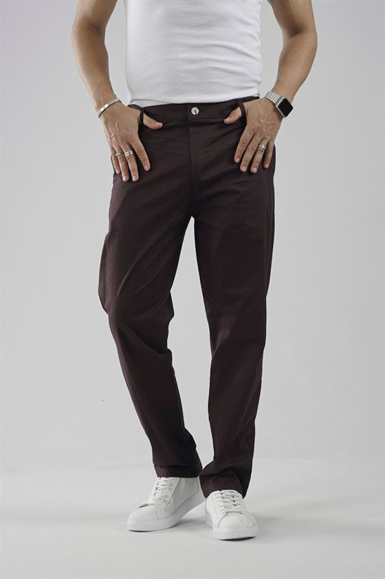 Image of Beli Lastikli Regular Kalıp Chino Likralı Erkek Pantolon