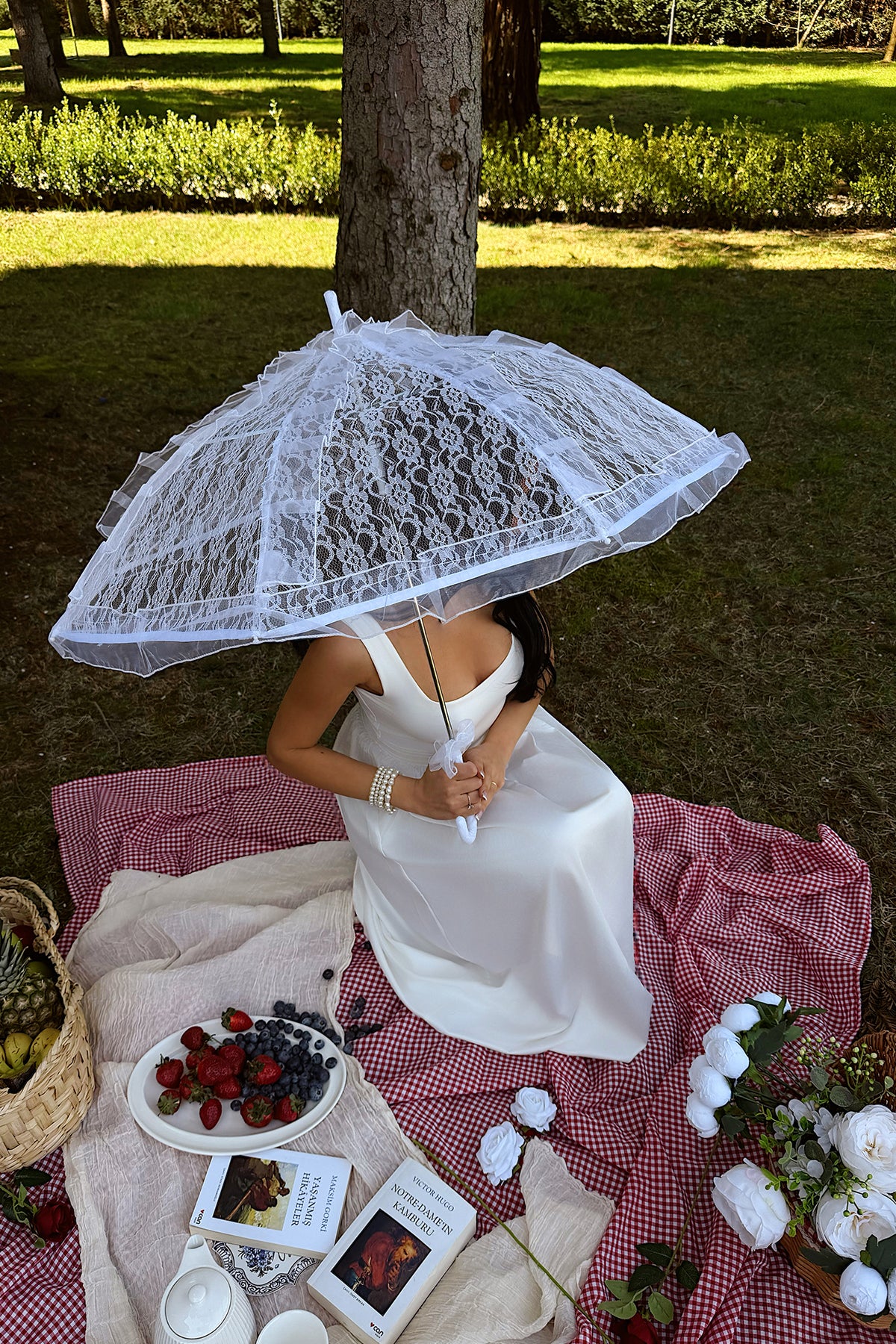 Image of Beyaz Soyaya Elbise ATE-3429