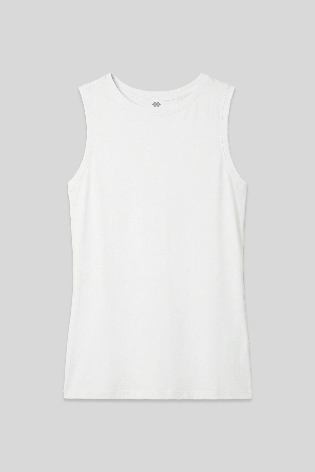 Image of White Slim Fit Basic Crew Neck Sleeveless Women's Tank Top - 97313